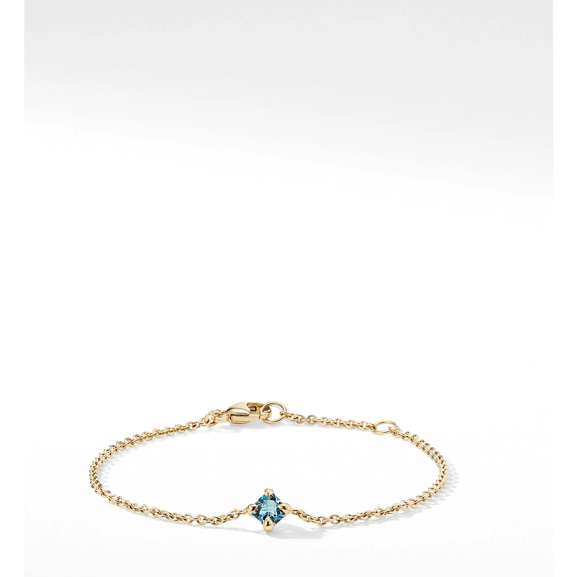 Chatelaine Kids Bracelet in 18K Gold with Hampton Blue Topaz, 4mm