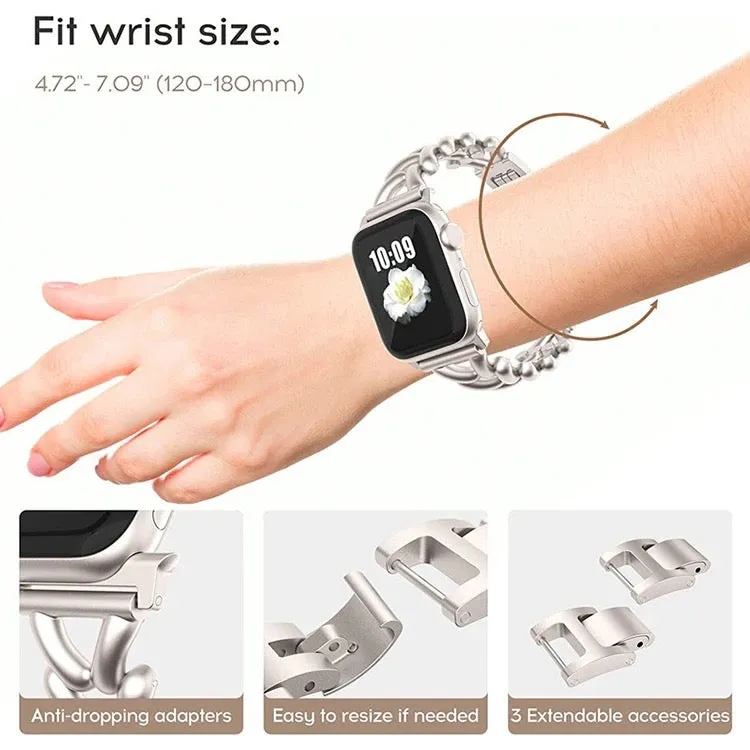 Chic Herringbone Chain Link Steel Bracelet Band For Apple Watch Multiple Colors Available