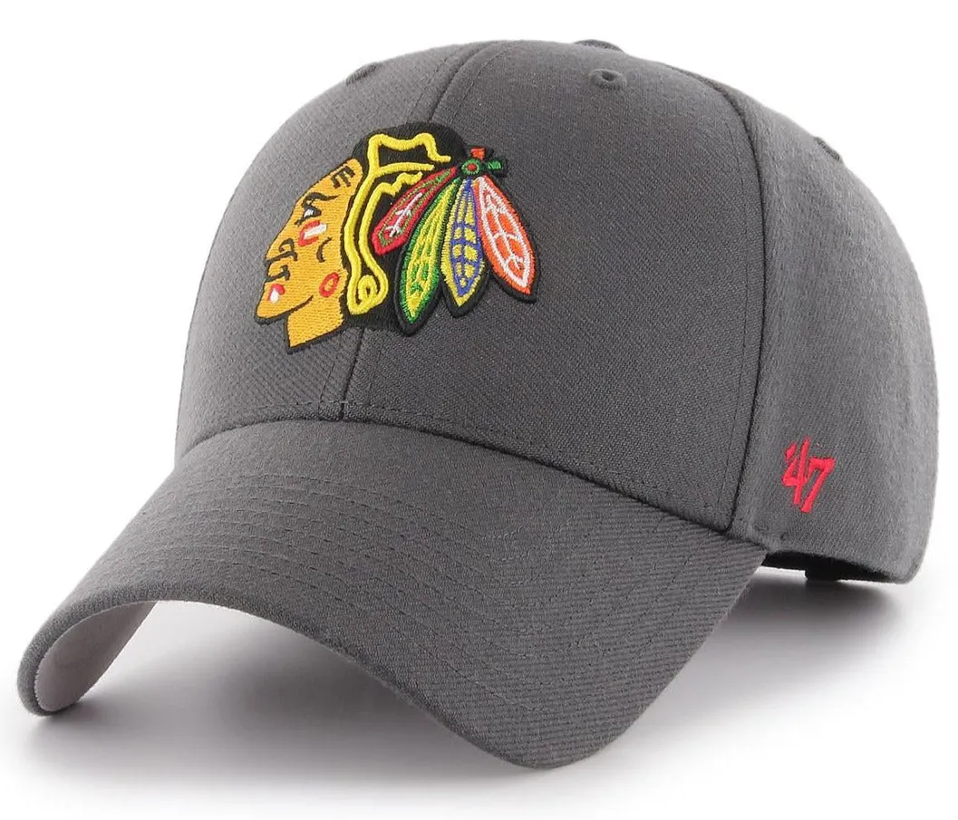 Chicago Blackhawks 47 Brand MVP Charcoal NHL Team Cap