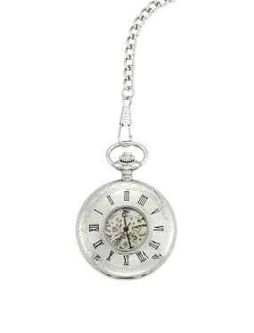 Chrome Plated Half Hunter Pocket Watch