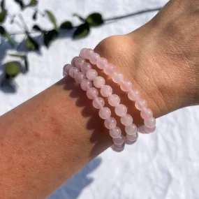 Crystal Bead Bracelet - Rose Quartz