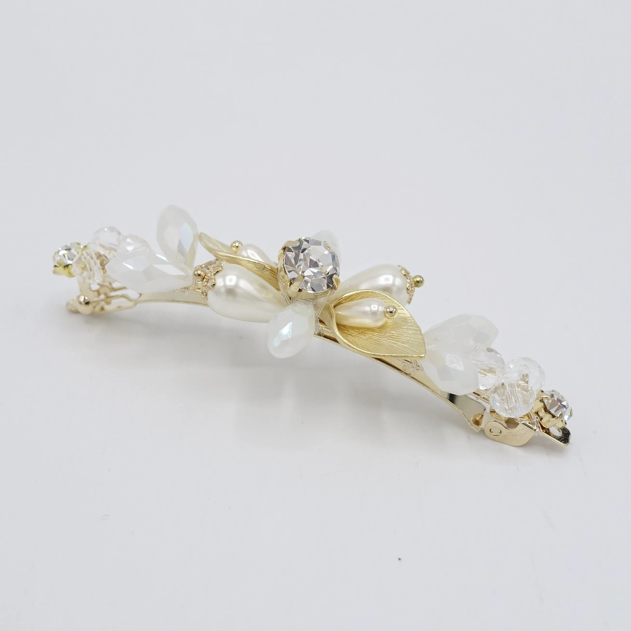 crystal branch jeweled hair barrette