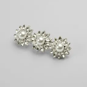 Crystal Daisy Barrette Clip