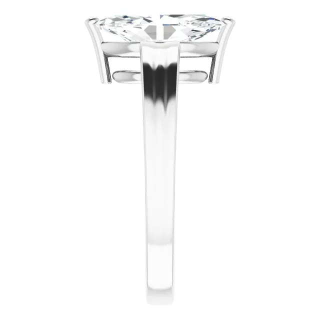 Cubic Zirconia Engagement Ring- The Aliyah Rose (Customizable Marquise Cut Solitaire)