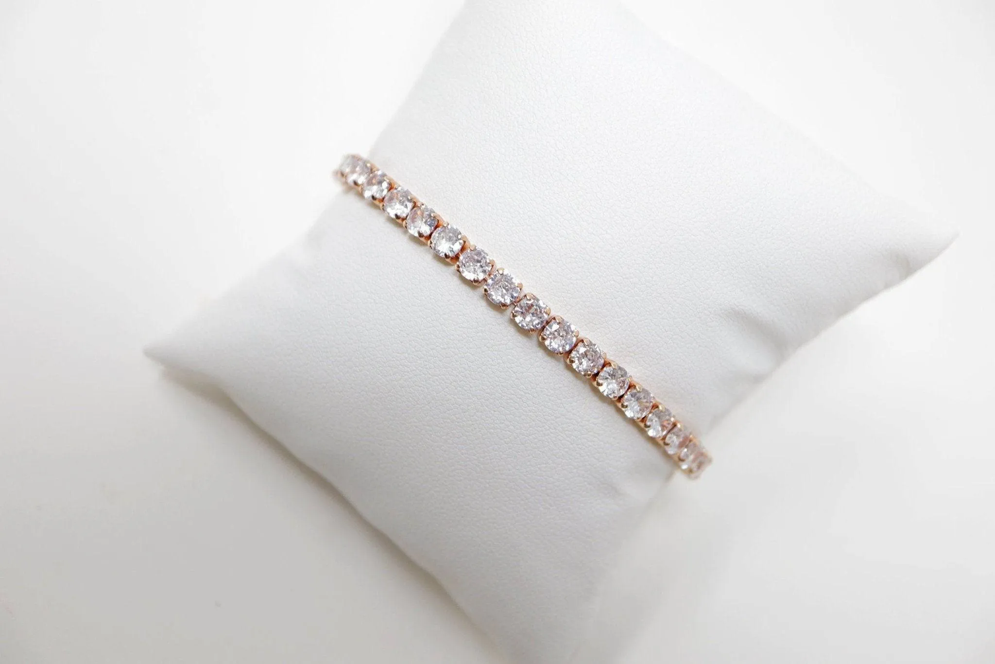 Cubic Zirconia Red Diamond Crystal Bracelet, Diamond Bracelet, Bridal Jewelry, Bridesmaid Gift, Statement Bracelet.