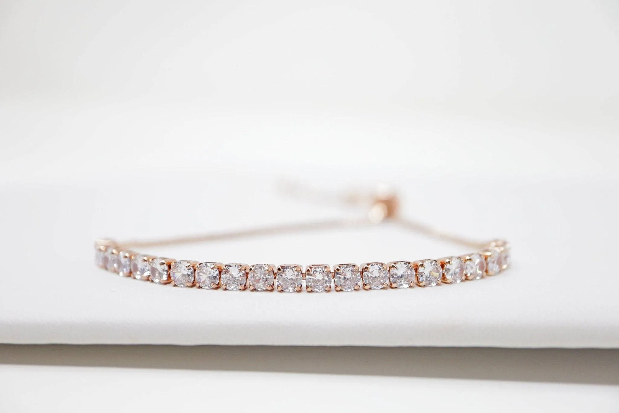 Cubic Zirconia Red Diamond Crystal Bracelet, Diamond Bracelet, Bridal Jewelry, Bridesmaid Gift, Statement Bracelet.