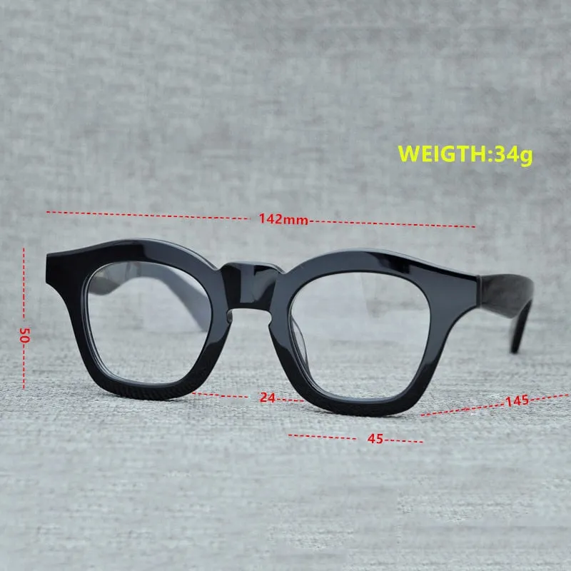 Cubojue Unisex Full Rim Square Acetate Myopic Reading Glasses 502445