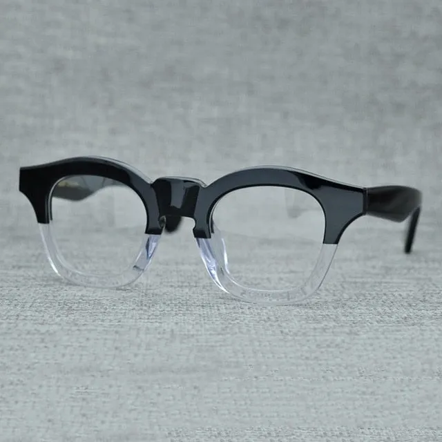 Cubojue Unisex Full Rim Square Acetate Myopic Reading Glasses 502445