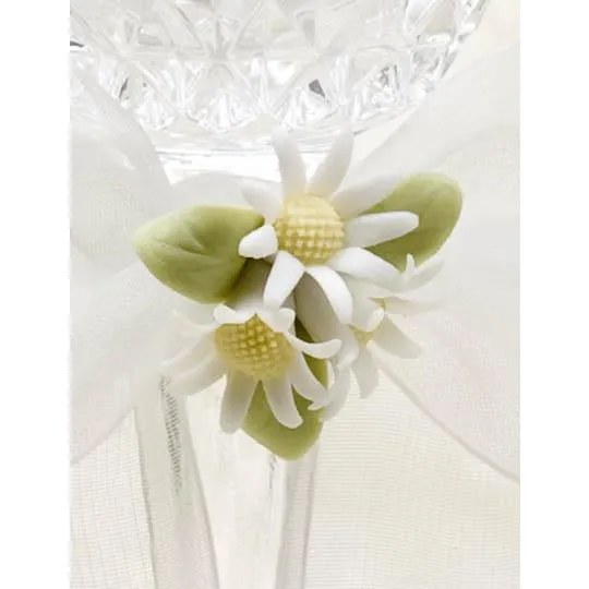 Daisy Bouquet Wedding Toasting Glasses