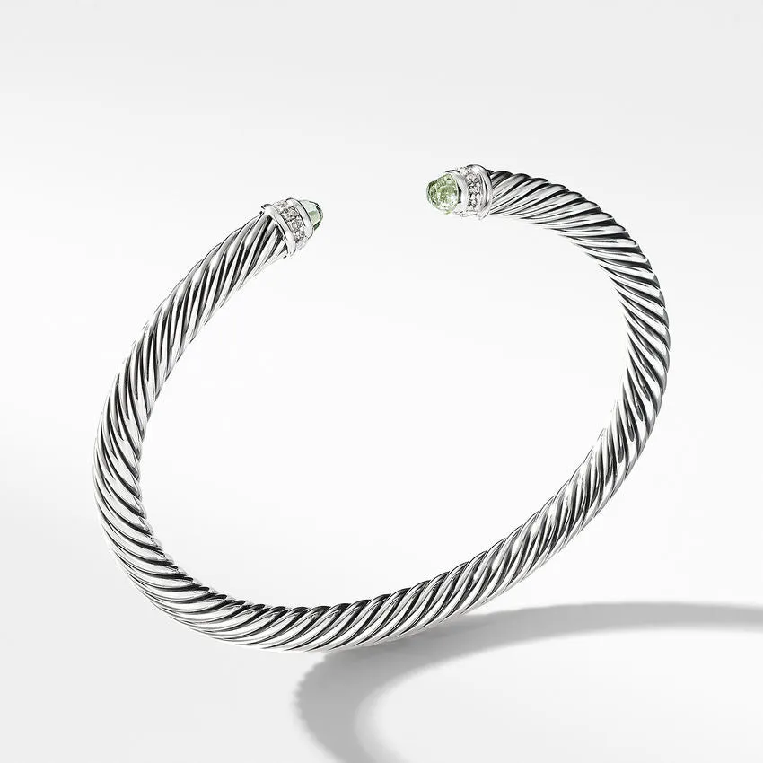 David Yurman 5MM Cable Bracelet with Diamonds & Faceted Gems