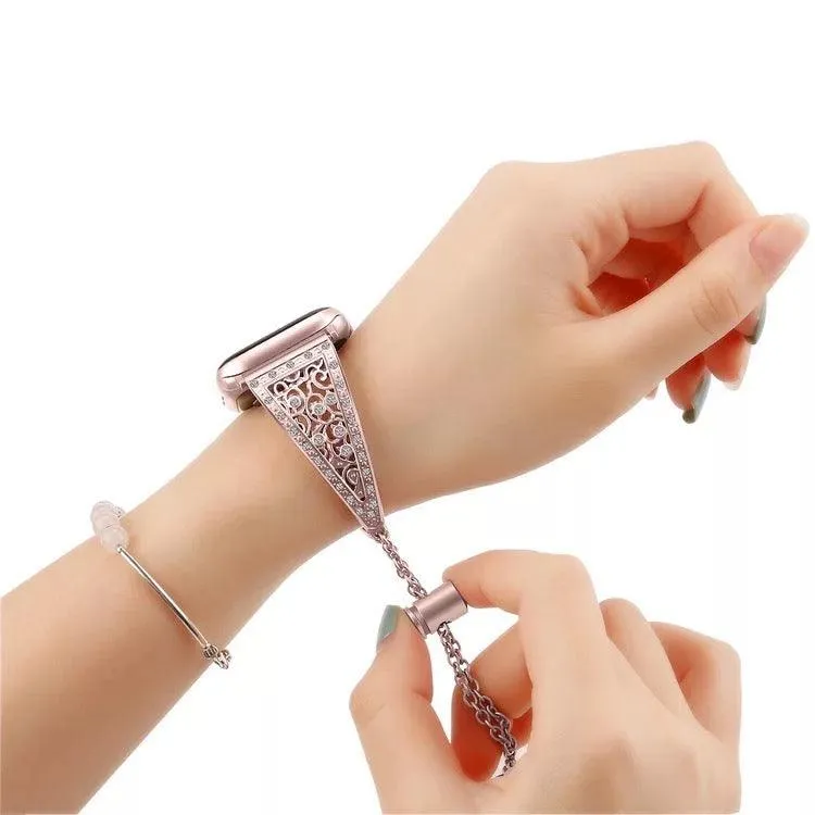 Diamond Bangle Chain Bracelet For Apple Watch Multiple Colors Available