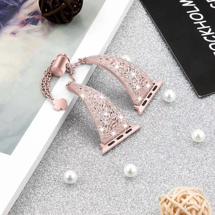 Diamond Bangle Chain Bracelet For Apple Watch Multiple Colors Available