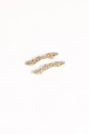 Diana 2 Pack Hair Clips - Diamante