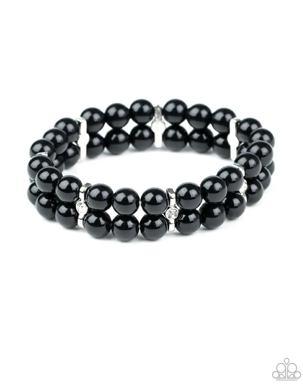 Downtown Debut Black Bracelet - Paparazzi Accessories