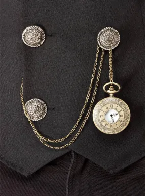 Elegant Gold 20s Fob Pocket Watch with Window