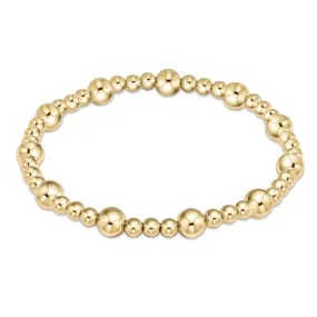 enewton Extends - classic sincerity pattern 6mm bead bracelet - gold