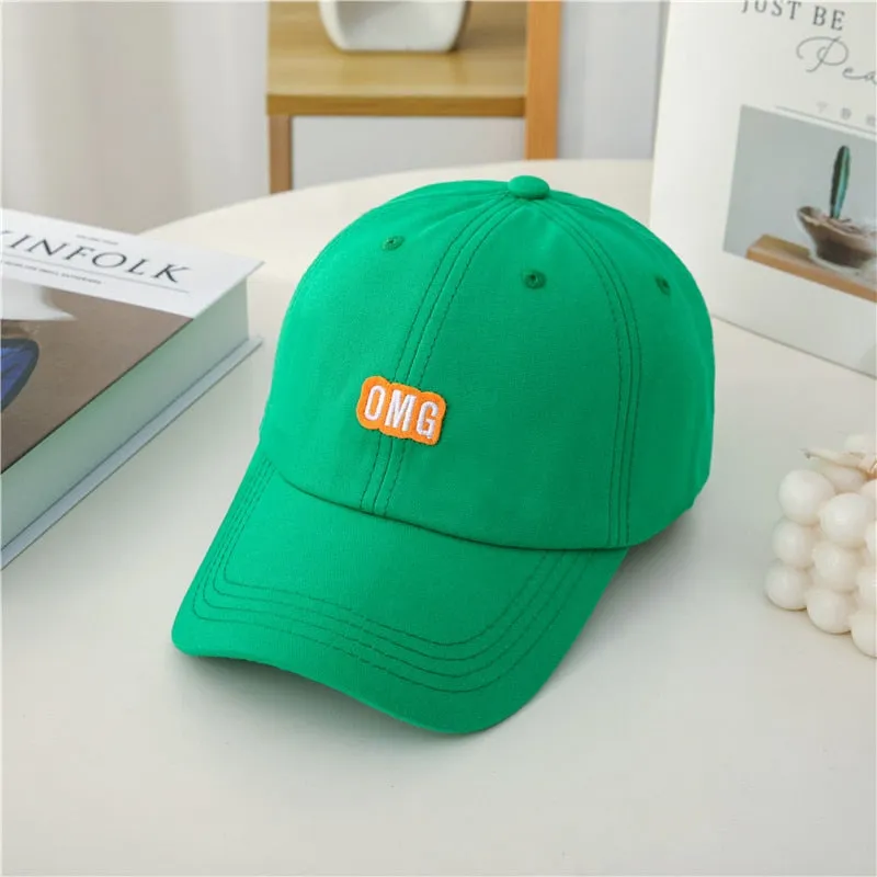 Fashion Women Cap Style Candy Colors Labeling Baseball Cap For Women High Quality Female Streetwear Hat