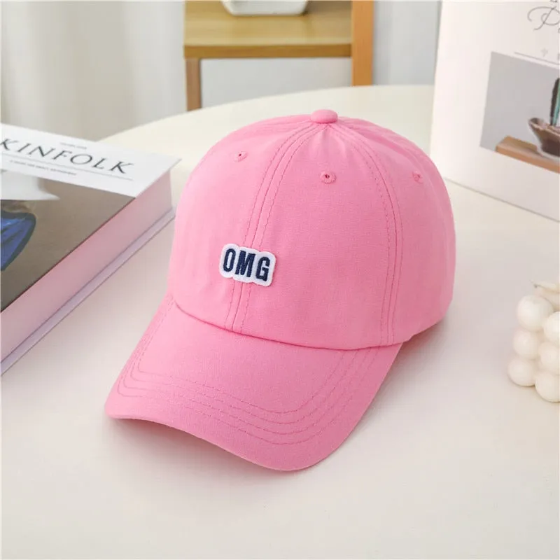 Fashion Women Cap Style Candy Colors Labeling Baseball Cap For Women High Quality Female Streetwear Hat