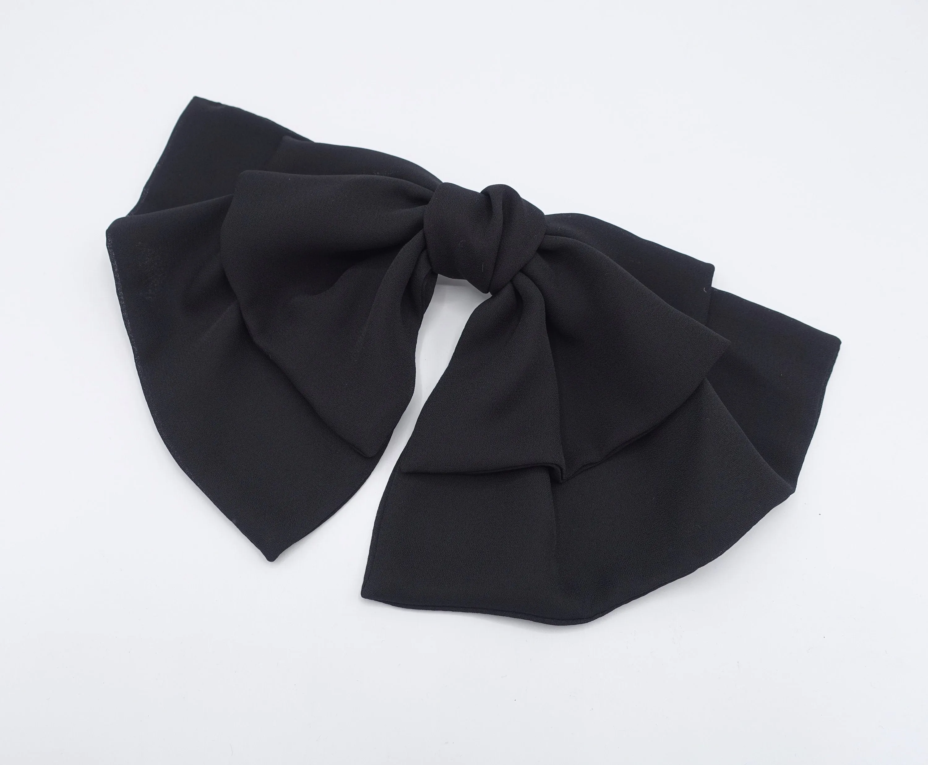 flair hair bow, large hair bow, chiffon hair bow for women