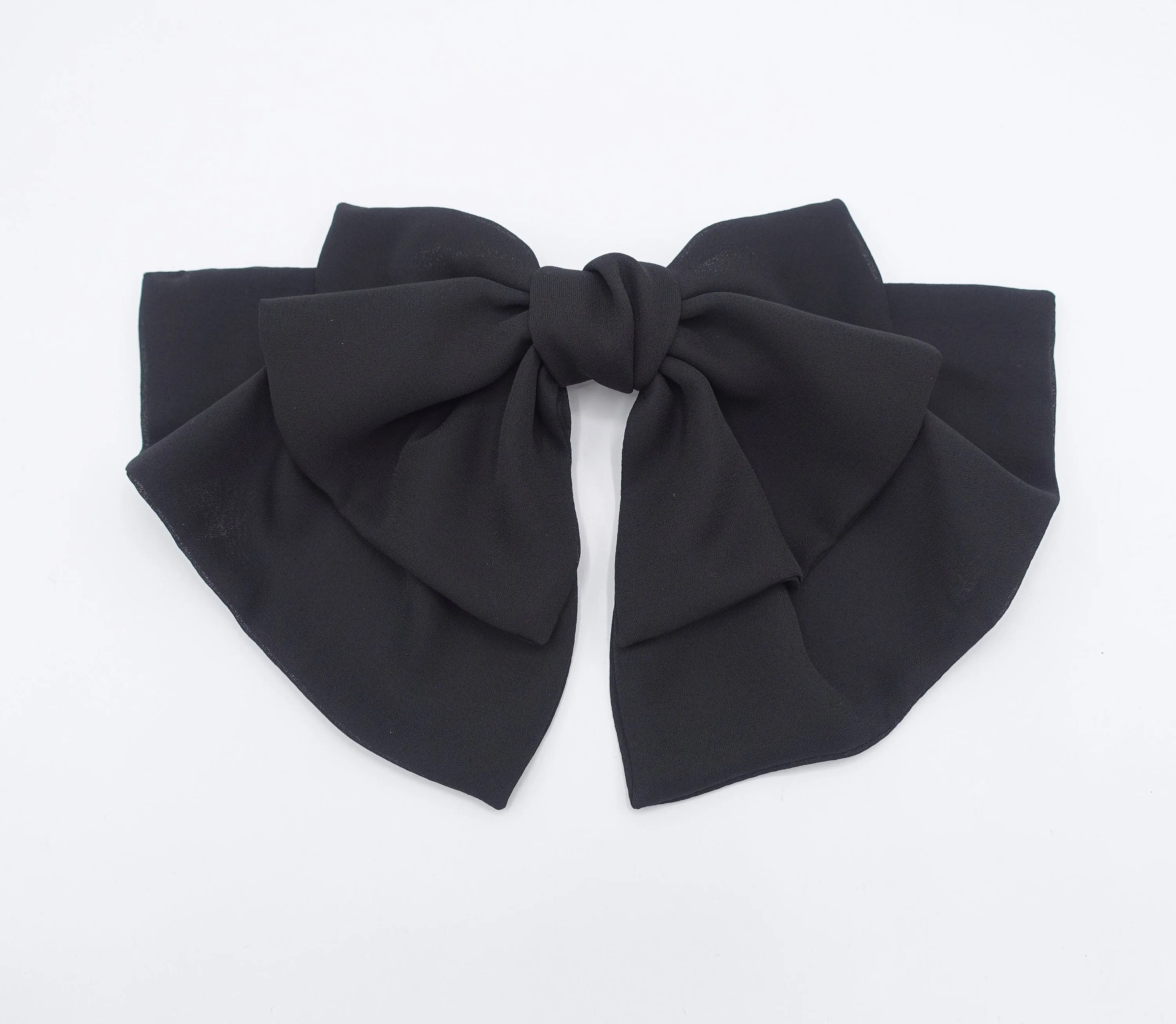 flair hair bow, large hair bow, chiffon hair bow for women