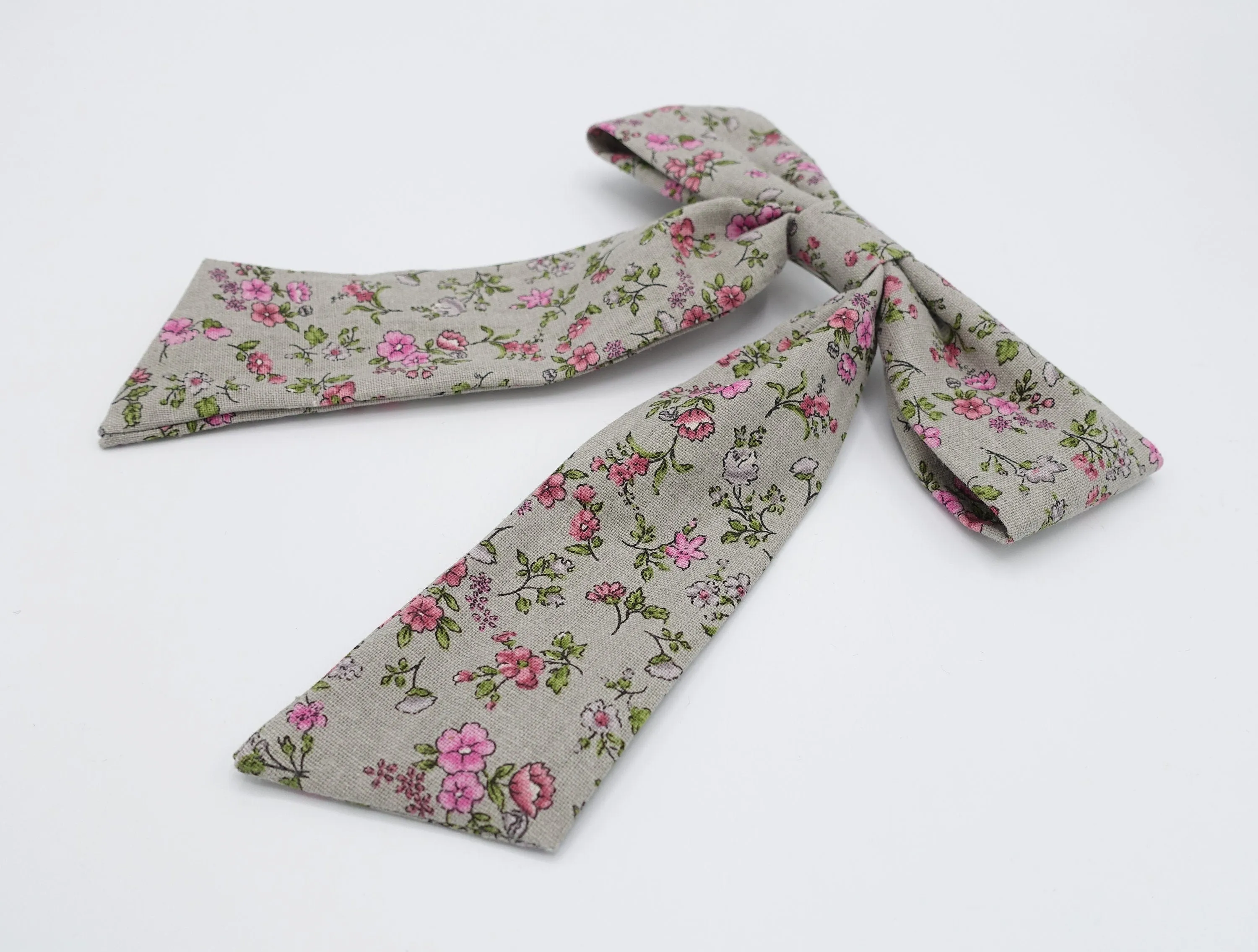 floral cotton hair bow for women