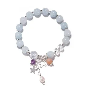 Fortune's Favor: Sterling Silver Crystal and Gemstone Bracelet