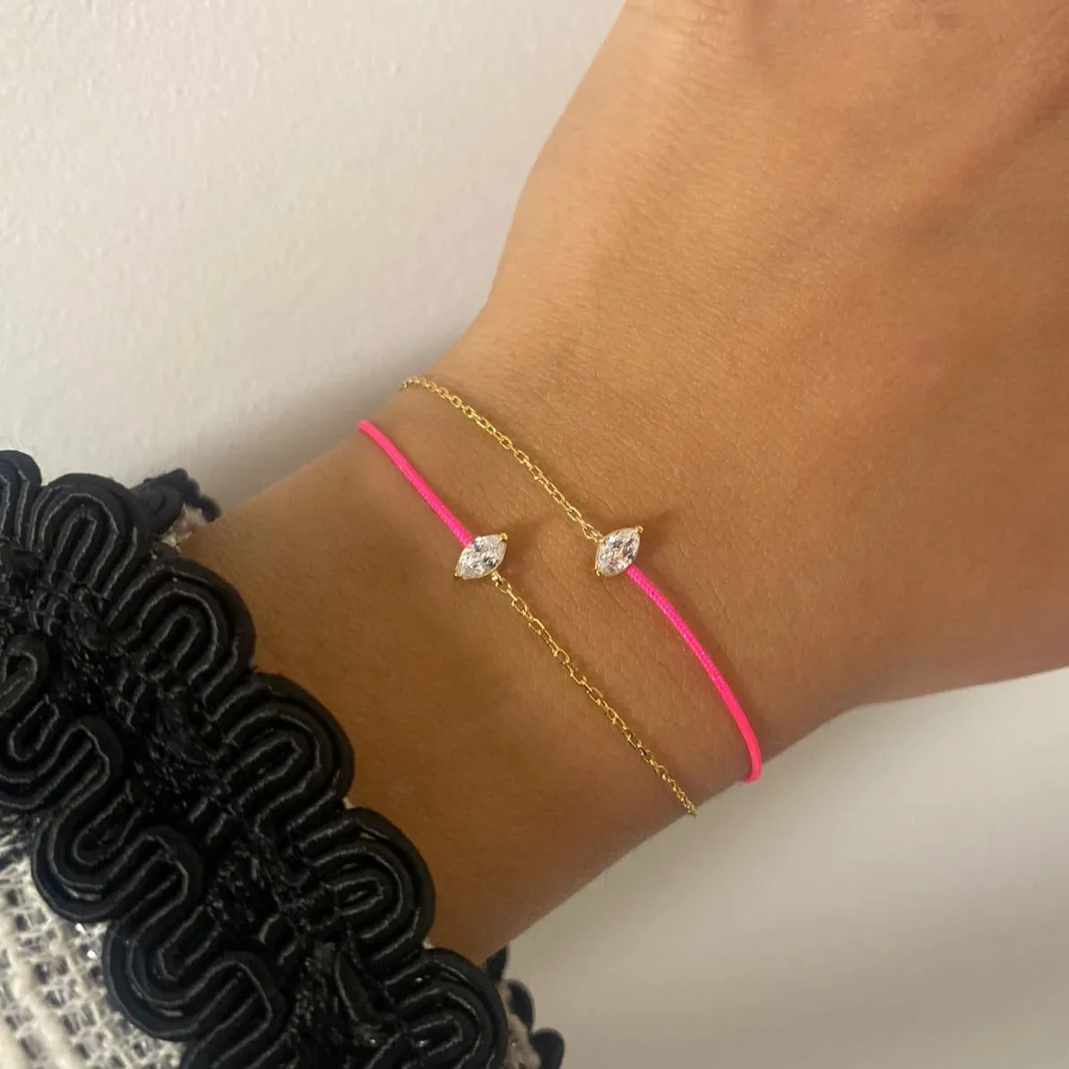 Francesca CZ & String Bracelet