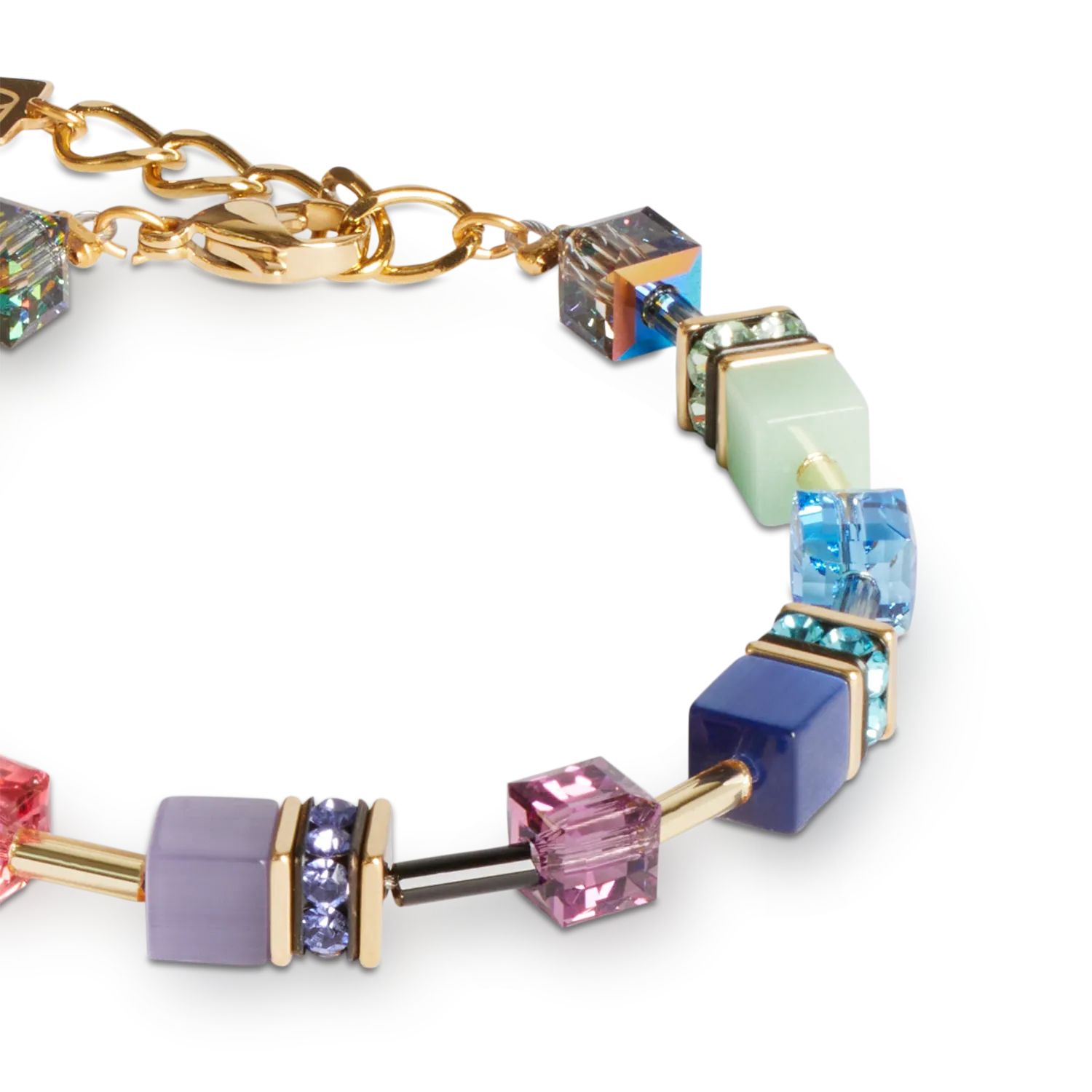 GeoCUBE® Iconic bracelet Festive gold-multicolour