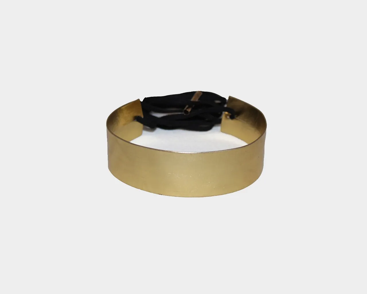 Gold Vegan Leather Choker - The Portofino