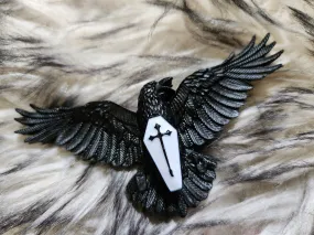 Goth raven hairlcip barrette