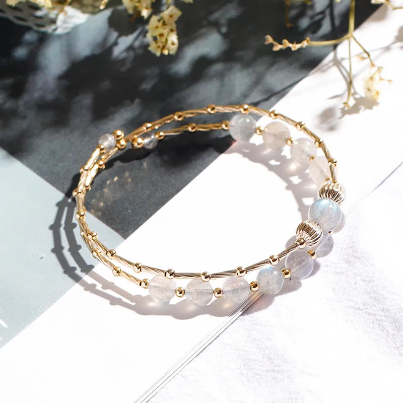 Gray Moonlight Crystal Bracelet - Sterling Silver Women's Jewelry