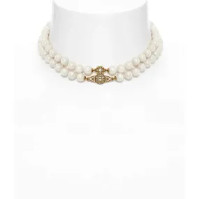 GRAZIELLA Pearl Choker Gold