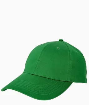 Green Unisex 6-Panel Structured Twill Cap