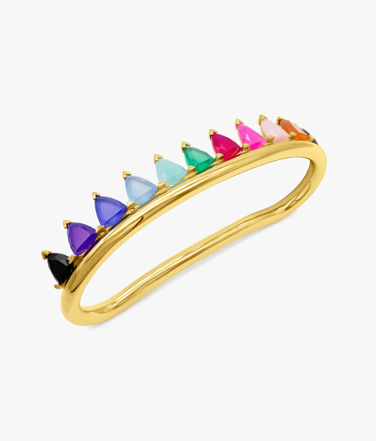 Half Cut Gems Palm Cuff