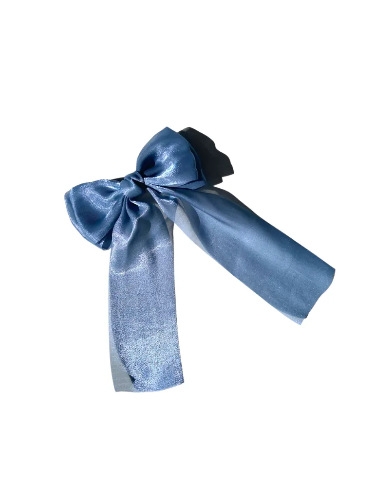 Handmade Organza Hair Bow Barrette