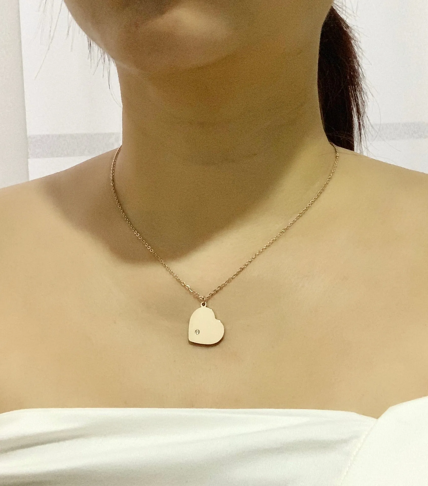 Heart Necklace - Rose Gold