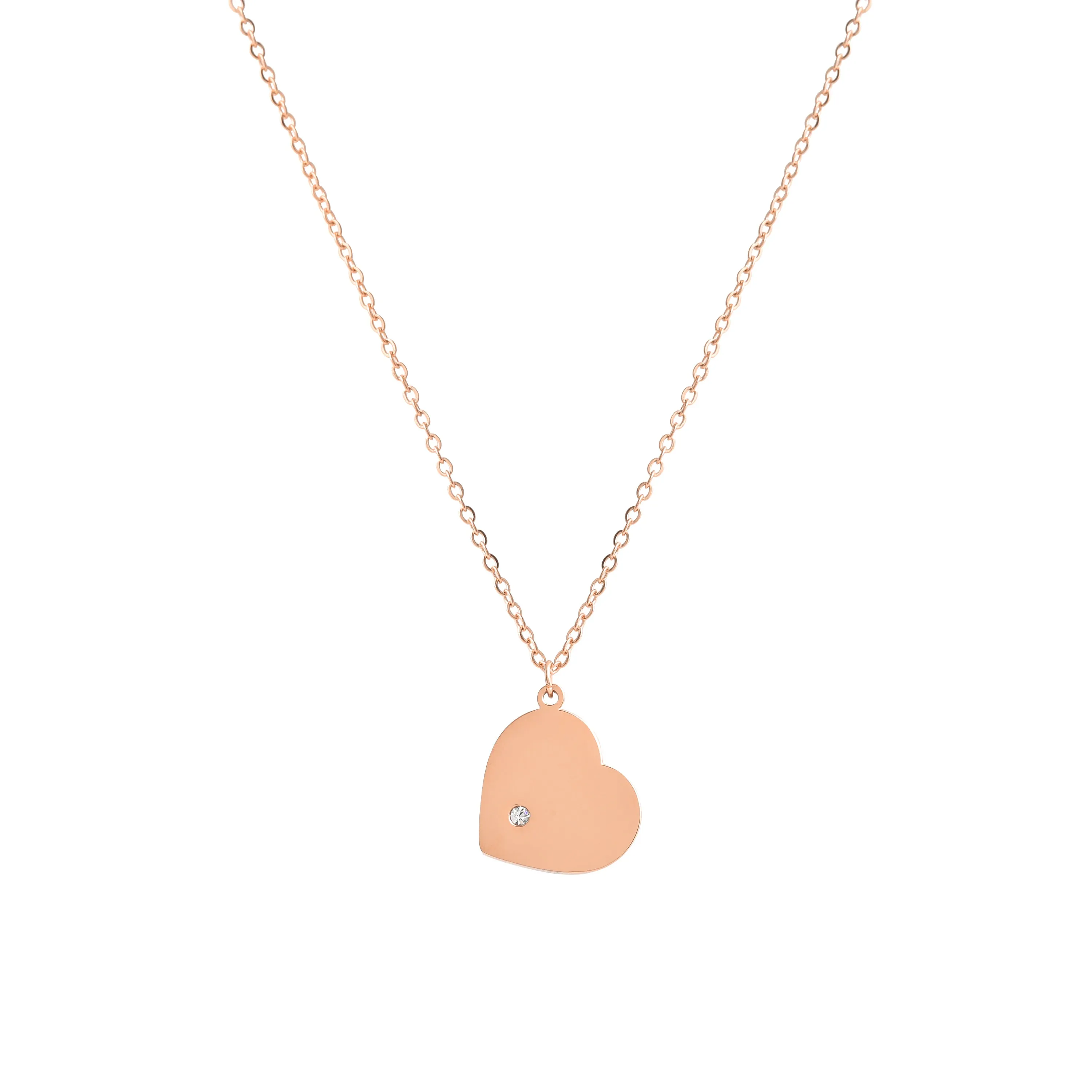 Heart Necklace - Rose Gold