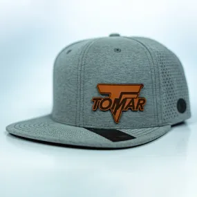 Heather Grey Snapback Hat w/ TOMAR Leather Patch Logo