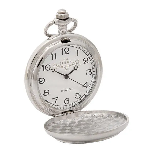 Heathergems Celtic Knotwork Quartz Pocket Watch in Pewter