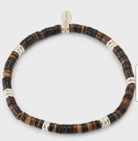 Heishi Shell & Sterling Flex Bracelet