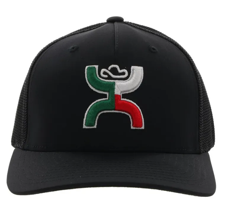 Hooey Boquillas Black Mexico Logo Flexfit Snapback Hat 221BK-01 221BK-02 2218BK-03