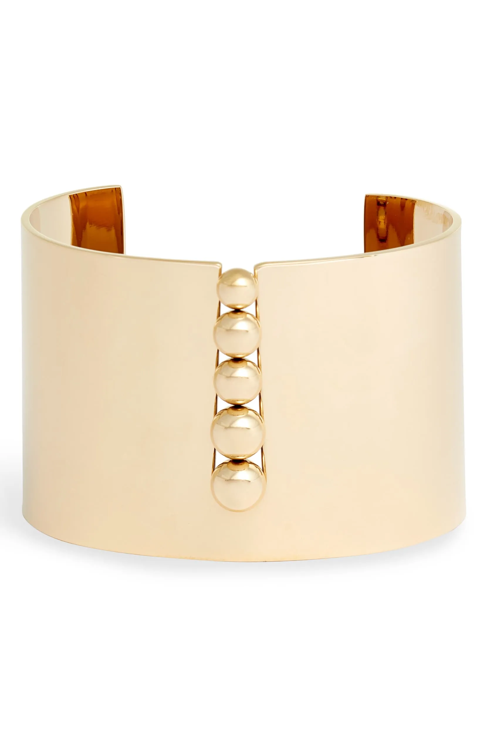 Inset Bead Wide Cuff | More Colors Available