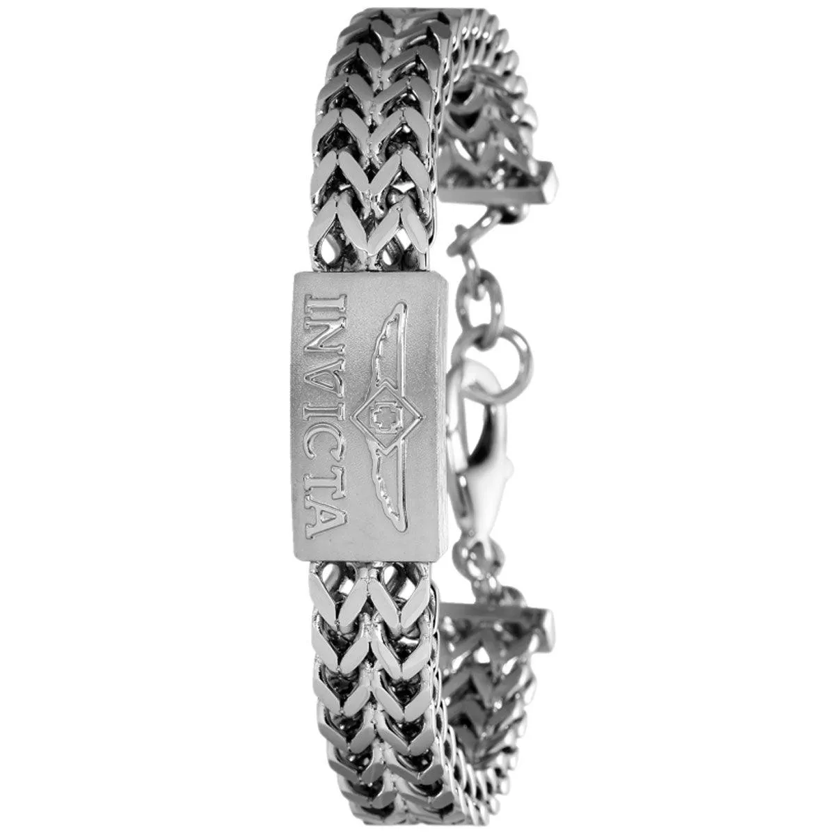 Invicta Men's Bracelet - Elements 234mm Band Length Silver Woven Links | 39619