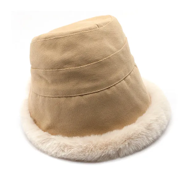 Japanese Beige Warm Bucket Hat 日系米色保暖漁夫帽 KCHT2423