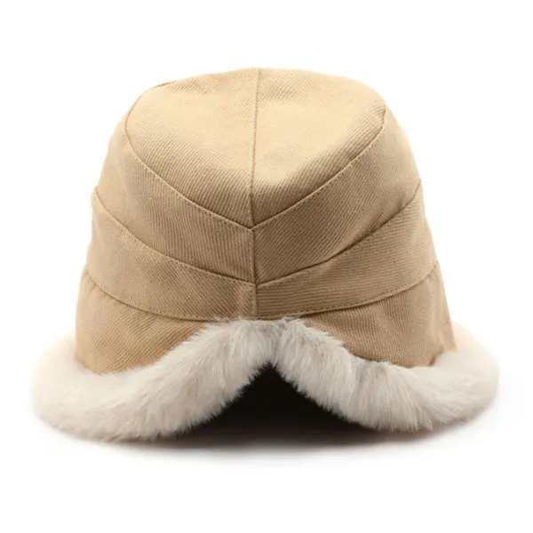 Japanese Beige Warm Bucket Hat 日系米色保暖漁夫帽 KCHT2423