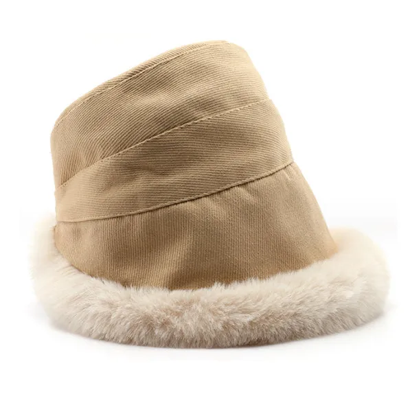 Japanese Beige Warm Bucket Hat 日系米色保暖漁夫帽 KCHT2423