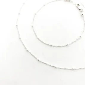 Jenna Satellite Chain Jewelry Set | Silver