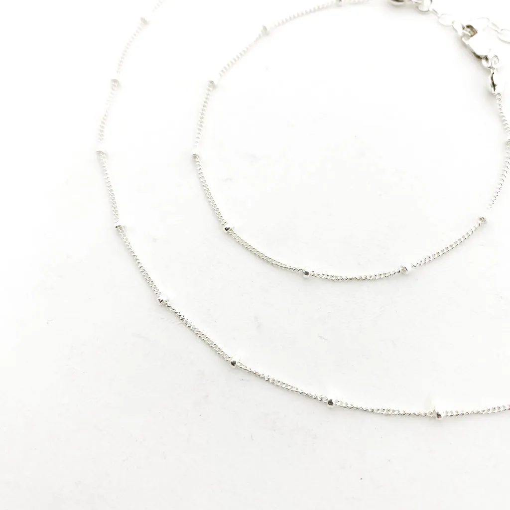 Jenna Satellite Chain Jewelry Set | Silver