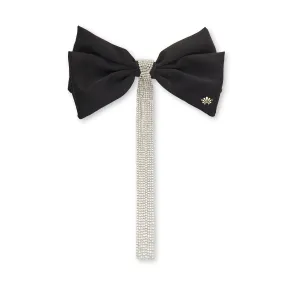 JET CRYSTAL KRISTINA CRYSTAL BOW BARRETTE