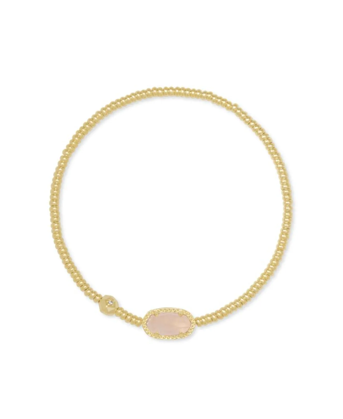 Kendra Scott Grayson Gold Stretch Bracelet in Rose Quartz